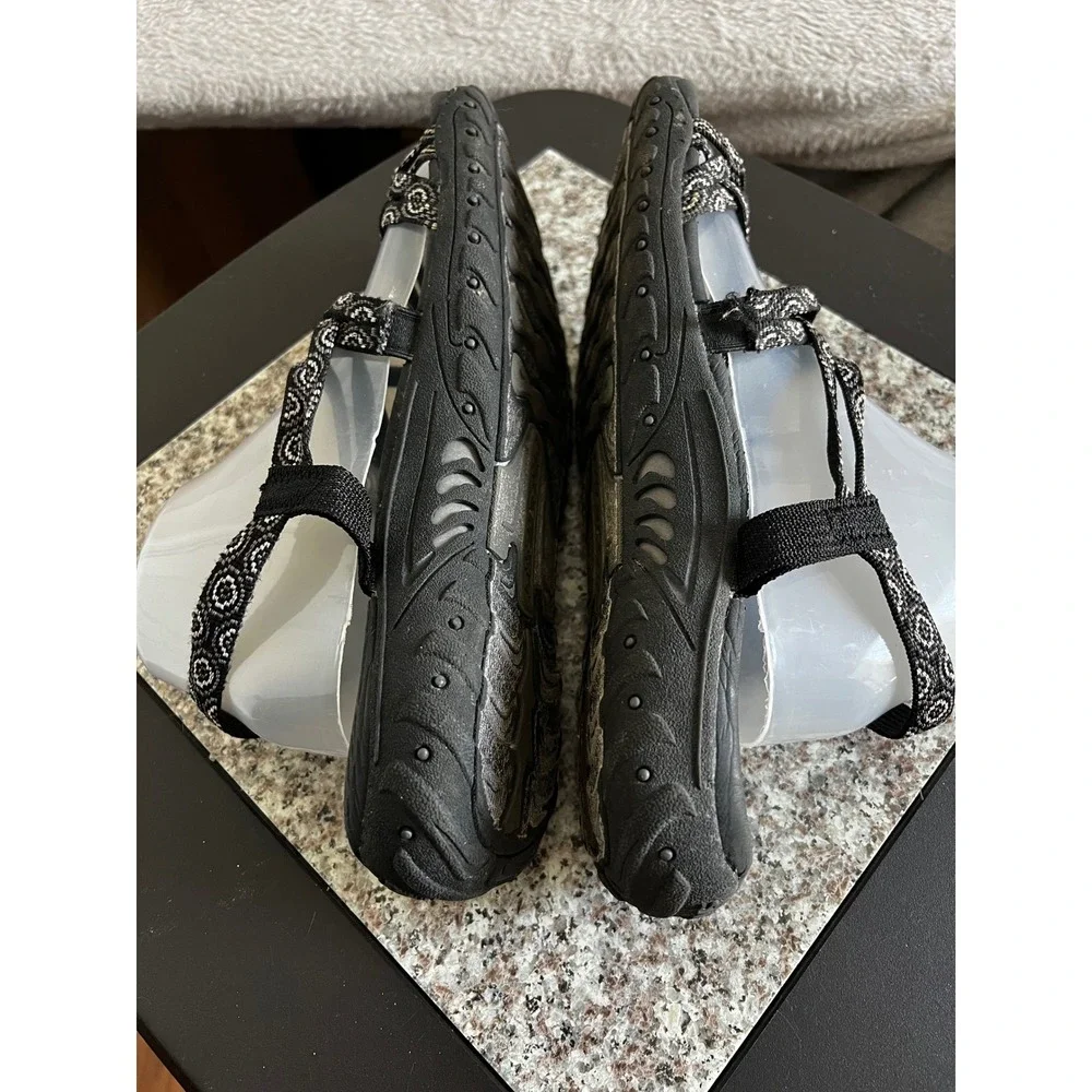 Skechers Outdoor Lifestyle Womens Black White Strappy Hiking Sandals‎ Buckle 11